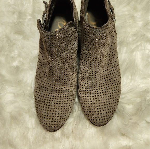 Sam Edelman/ Suede Leather Paula Booties - Picture 2 of 8